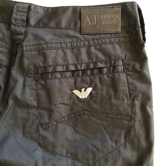 ⭐️Armani Jeans⭐️Black Wide Leg Jeans Light Summer Denim Women's Size 24 EUC - Picture 4 of 11